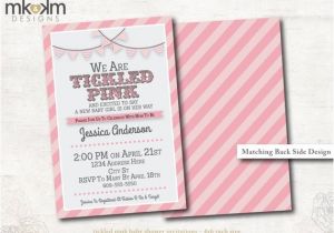 Tickled Pink Party Invitations Baby Shower Invitation Tickled Pink Baby Shower Invite