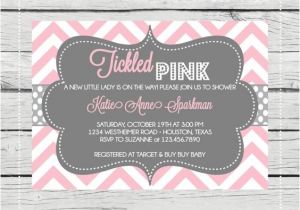 Tickled Pink Party Invitations Tickled Pink Baby Girl Shower Invitation Digital