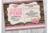 Tickled Pink Party Invitations Tickled Pink Baby Shower Invitation Printable Floral