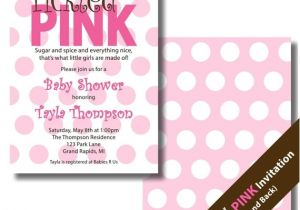 Tickled Pink Party Invitations Tickled Pink Baby Shower Invitation Tickled Pink Polka Dot