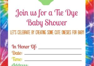 Tie Dye Baby Shower Invitations Summer Baby Shower with Tie Dye Esies