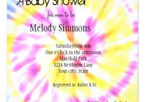 Tie Dye Baby Shower Invitations Tie Dye Baby Shower Invites