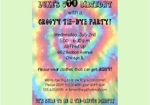 Tie Dye Party Invitations Printable Free Printable Tie Dye Birthday Party Invitations Template