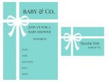 Tiffany and Co Baby Shower Invitations Tiffany Baby Shower Tiffany Invitations Thank You Card
