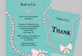 Tiffany and Company Baby Shower Invitations Diamond Necklace Baby and Co Baby Shower Invitaton & Thank