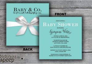Tiffany and Company Baby Shower Invitations Gift Box Baby Shower Invitation Tiffany & Co Inspired