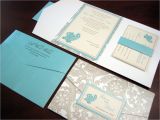 Tiffany Blue Pocket Wedding Invitations Champagne Wedding Invitation A Vibrant Wedding
