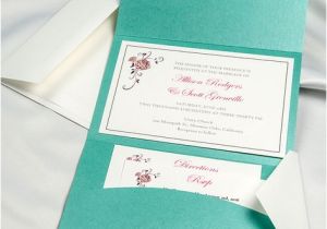 Tiffany Blue Pocket Wedding Invitations Tiffany Blue Horizon Pocket Folder