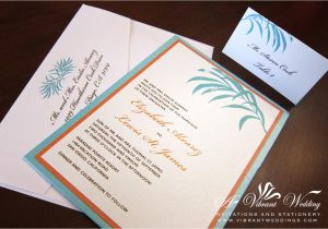 Tiffany Blue Pocket Wedding Invitations Tiffany Blue orange Wedding Invitation A Vibrant Wedding