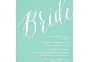 Tiffany Blue Wedding Bridal Shower Invitations Tiffany Blue Calligraphy Bridal Shower Invitations