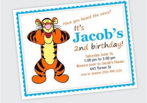 Tigger 1st Birthday Invitations Tigger Birthday Party Invitation Boy or Girl by