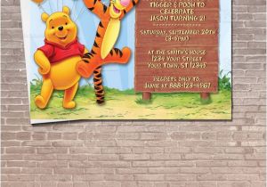 Tigger 1st Birthday Invitations Winnie the Pooh and Tigger Party Invitation Download Editable