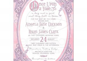 Time Frame for Wedding Invitations Pink Purple Fairy Tale Wedding Invitation once Upon A
