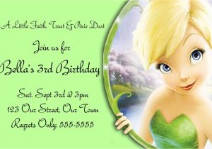 Tinkerbell Birthday Invitation Template Tinkerbell Christening Invitations