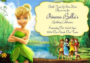 Tinkerbell Invitation Cards for Birthdays Free Tinkerbell Birthday Invitation Templates Birthdays
