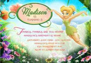 Tinkerbell Invitation Cards for Birthdays Tinkerbell Invitation Bubble with Name Parties