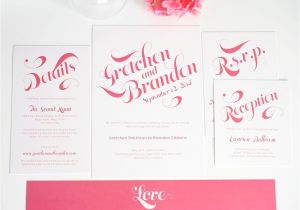 Titles for Wedding Invitations Pink Wedding Invitations with Large Names Wedding