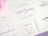 Titles for Wedding Invitations Purple Wedding Invitations with Script Names Wedding