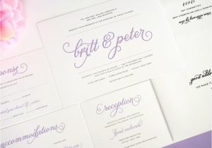 Titles for Wedding Invitations Purple Wedding Invitations with Script Names Wedding