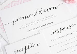 Titles for Wedding Invitations Wedding Invitations with Unique Script Names and A Pink