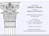 Toga Party Invitations Wording toga toga by Invitation Consultants In 1 2897