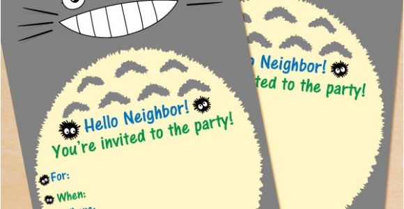 Totoro Party Invitations Free Printable My Neighbor totoro Birthday Invitation