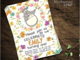 Totoro Party Invitations totoro Birthday Invitation Card Printable Invitation