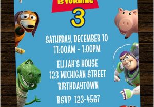 Toy Story Customized Birthday Invitations Custom toy Story Inspired Birthday Party Invitations Diy
