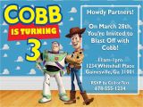 Toy Story Customized Birthday Invitations toy Story Buzz & Woody Birthday Invitation Design by