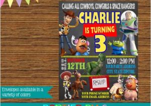 Toy Story Customized Birthday Invitations toy Story Chalkboard Birthday Party Invitations