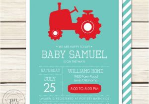 Tractor Baby Shower Invitations Items Similar to Tractor Baby Shower Invitation Baby