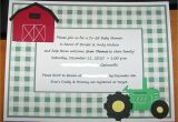 Tractor Baby Shower Invitations Tractor Baby Shower Invitations