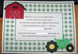 Tractor Baby Shower Invitations Tractor Baby Shower Invitations