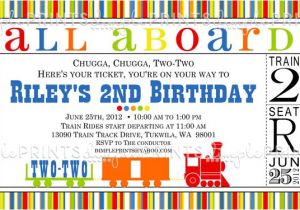 Train Birthday Invitation Template 9 Train Birthday Invitations for Kid Free Printable
