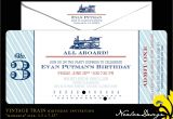 Train Tickets Birthday Invitations Nealon Design Vintage Train Ticket Birthday Invitation