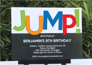 Trampoline Birthday Party Invitation Template Free Trampoline Birthday Party Invitations Printable Templates