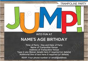 Trampoline Birthday Party Invitation Template Free Trampoline Party Invitations Template Boys Birthdays