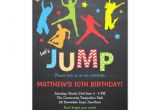 Trampoline Birthday Party Invitation Template Jump Invitation Trampoline Birthday Invitation Zazzle