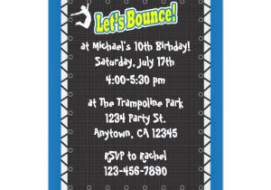 Trampoline Birthday Party Invitation Template Trampoline Birthday Party Invitation Zazzle