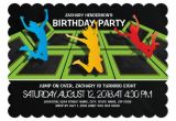 Trampoline Birthday Party Invitation Template Trampoline Park Kids Birthday Party Invitation Zazzle Com