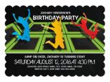 Trampoline Birthday Party Invitation Template Trampoline Park Kids Birthday Party Invitation Zazzle Com