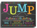 Trampoline Birthday Party Invitations Free Jump Invitation Printable Jump Bounce Trampoline