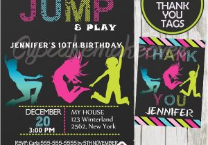Trampoline Birthday Party Invitations Free Trampoline Birthday Party Invitation Personalized D7
