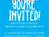 Trampoline Park Birthday Invitations Birthday Parties Altitude Trampoline Park Delmar