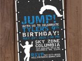 Trampoline Park Birthday Invitations Jump Trampoline Park Birthday Party Invitation