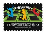 Trampoline Park Birthday Invitations Trampoline Park Kids Birthday Party Card