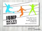 Trampoline Park Birthday Invitations Trampoline Party Invitation Trampoline Park Jump Jumping Party
