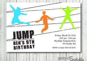 Trampoline Park Birthday Invitations Trampoline Party Invitation Trampoline Park Jump Jumping Party