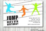 Trampoline Park Birthday Party Invitations Trampoline Party Invitation Trampoline Park Jump Jumping Party