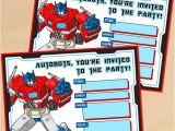 Transformer Birthday Invitations Free Printable G1 Transformers Birthday Invitation